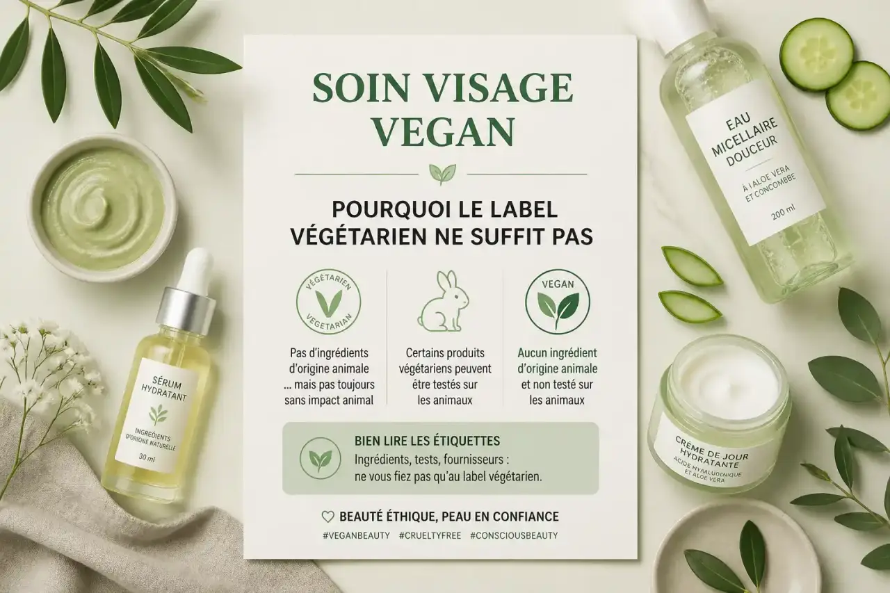 Soin visage vegan : pourquoi le label végétarien ne suffit pas