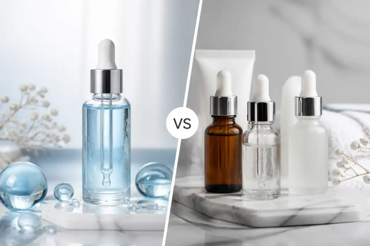 Portrait lumineux évoquant l'hydratation intense et le soin haut de gamme