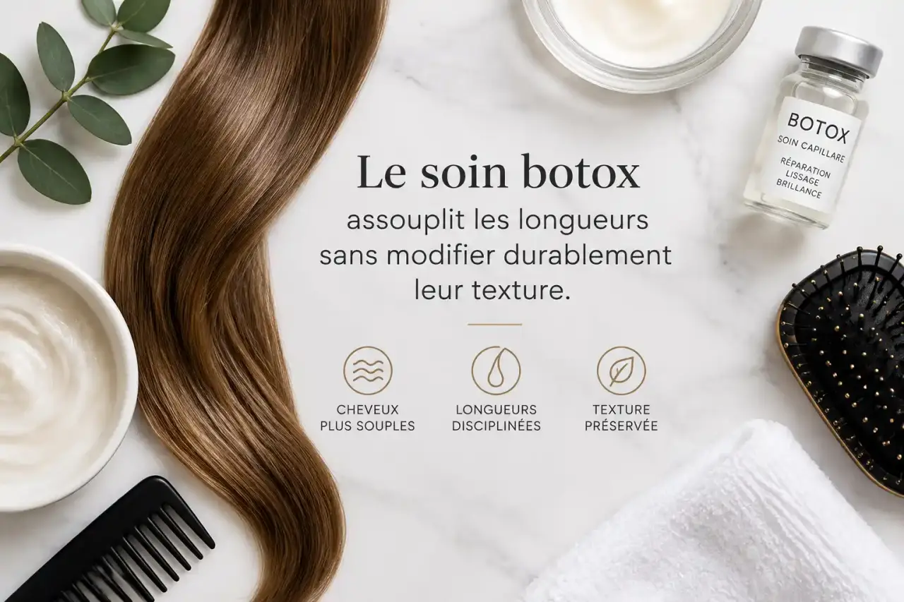 Le soin botox assouplit les longueurs sans modifier durablement leur texture