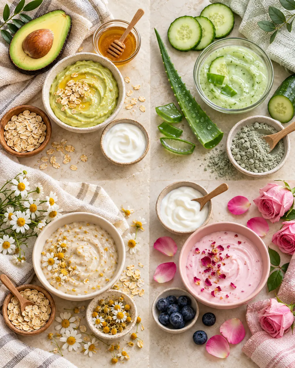 Masque hydratant maison : 4 recettes selon votre type de peau