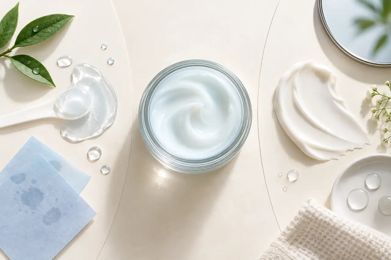 La crème hydratante pour peau mixte se choisit par zone, texture et fini