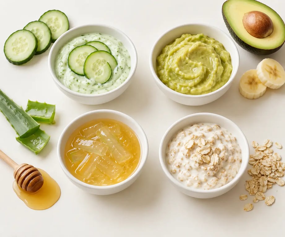 Masque hydratant maison avec recettes au concombre, à l’avocat, à l’aloe vera et au yaourt