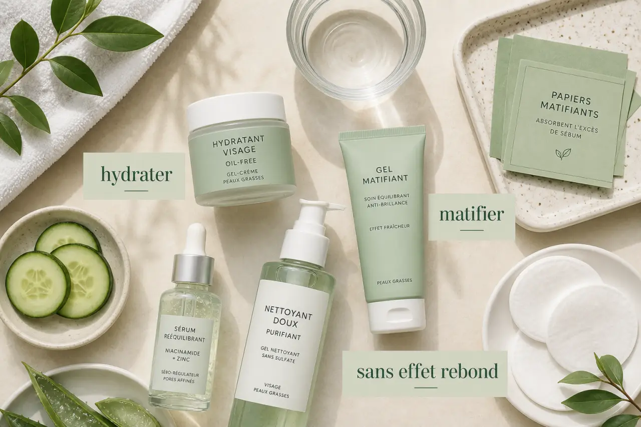 Peau grasse : hydrater, matifier et éviter l’effet rebond