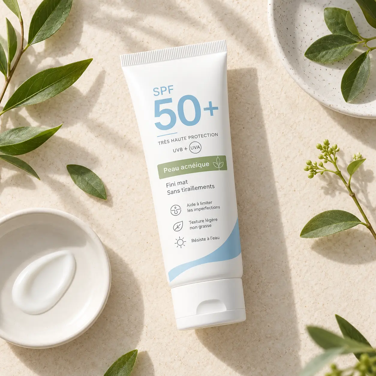 Crème solaire peau acnéique : un SPF 50+ sans brillance ni tiraillements
